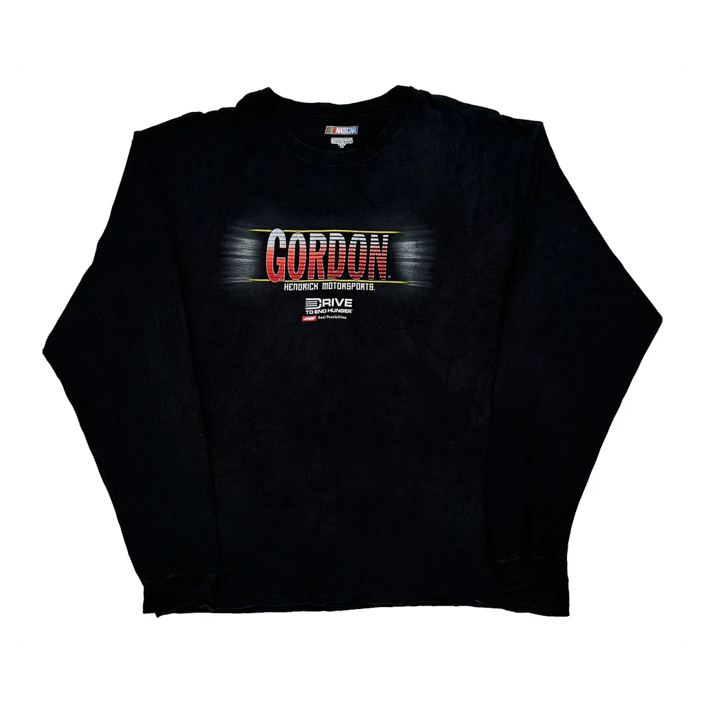 Hendrick Motorsports Nascar Long Sleeve T-Shirt - XL Black Cotton