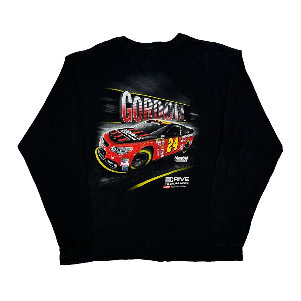 Hendrick Motorsports Nascar Long Sleeve T-Shirt - XL Black Cotton - Image 2