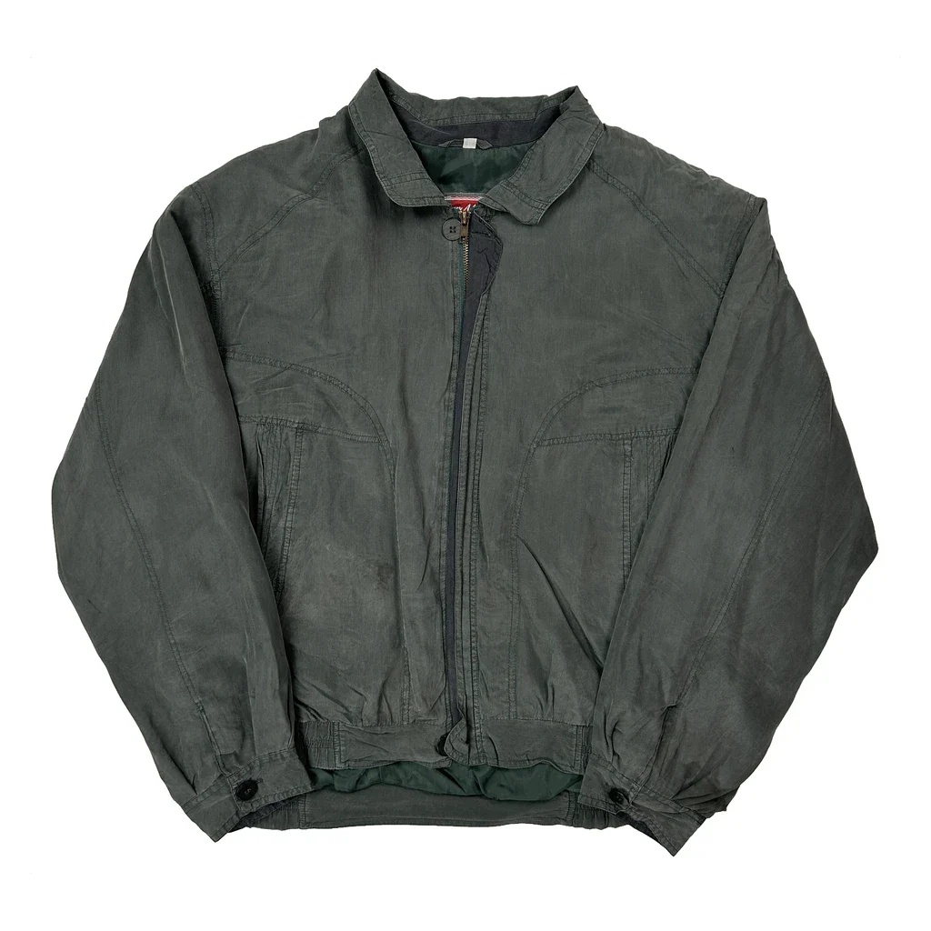 Henry Morell Bomber Jacket - XL Green Cotton
