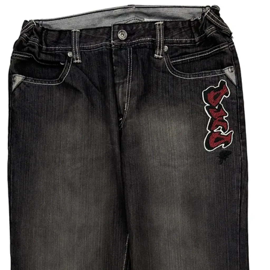 Here+There Graphic Jeans - 30W 30L Black Denim - Image 10