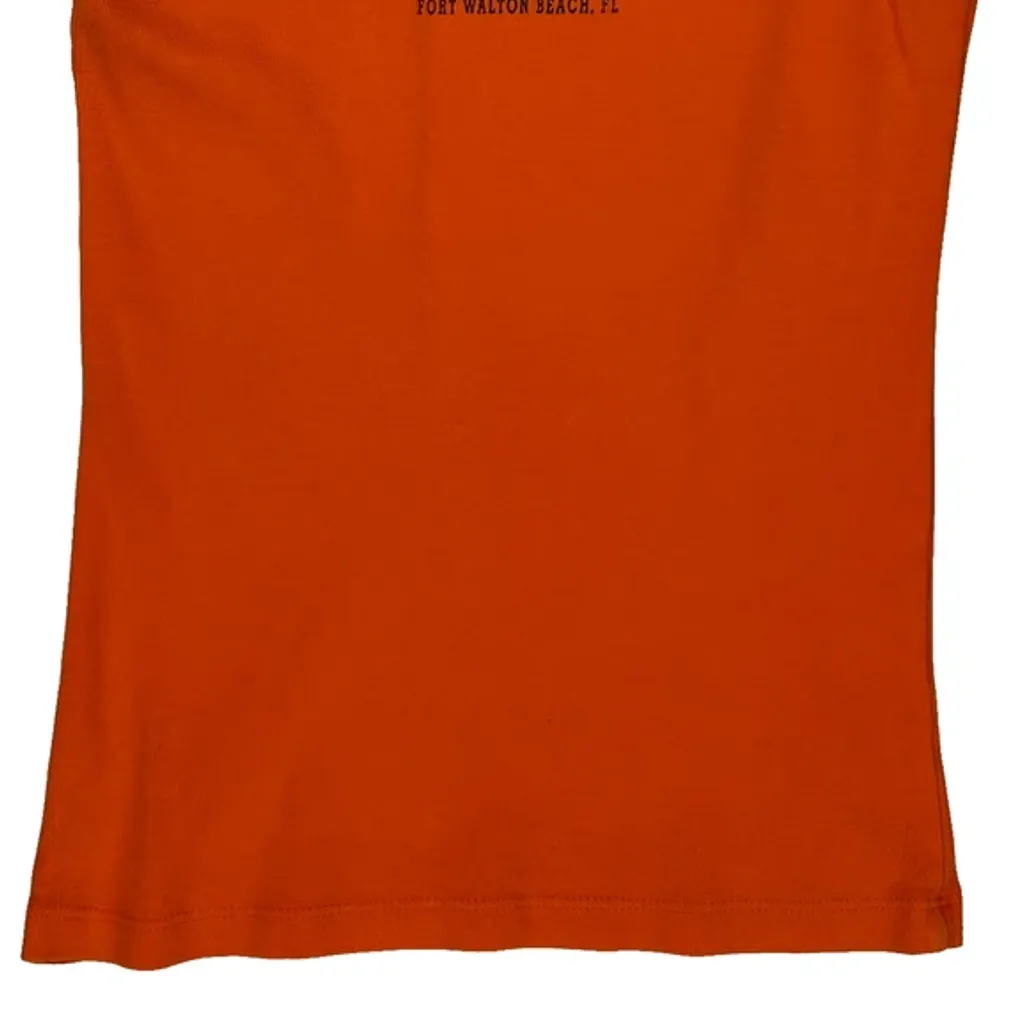 Heritage Cycles Harley Davidson Graphic Tank Top - Small Orange Cotton - Image 7