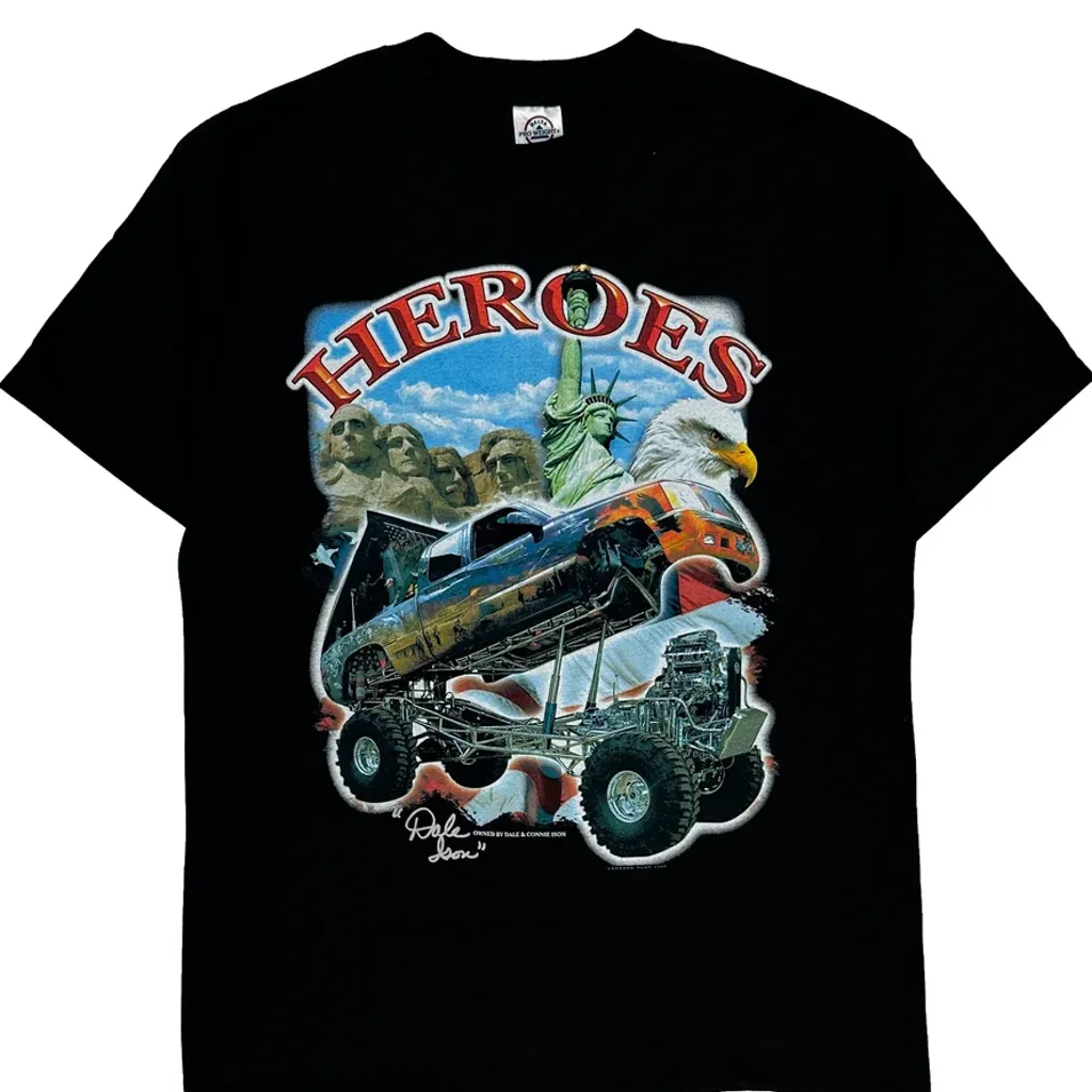 Heroes Delta Graphic T-Shirt - Large Black Cotton - Image 4