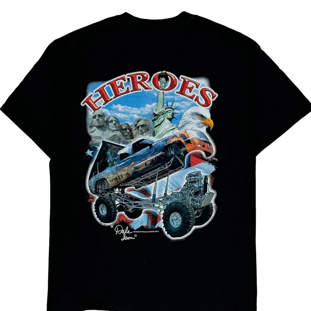 Heroes Delta Graphic T-Shirt - Large Black Cotton - Image 7