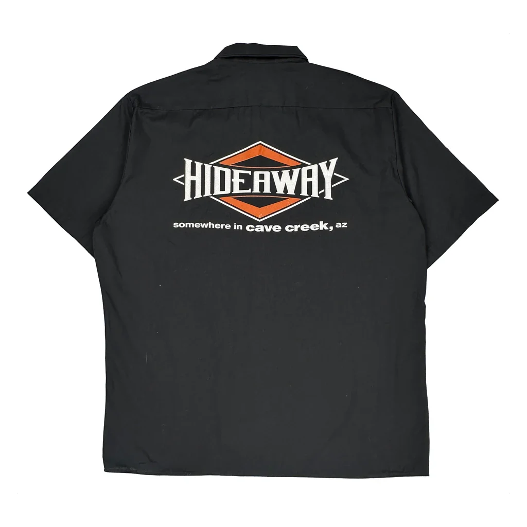 Hideaway Dickies Short Sleeve Shirt - XL Black Polyester Blend - Image 2