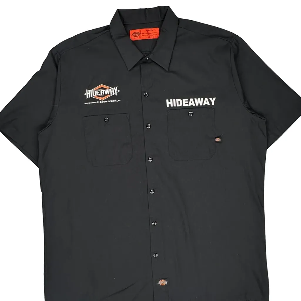 Hideaway Dickies Short Sleeve Shirt - XL Black Polyester Blend - Image 4