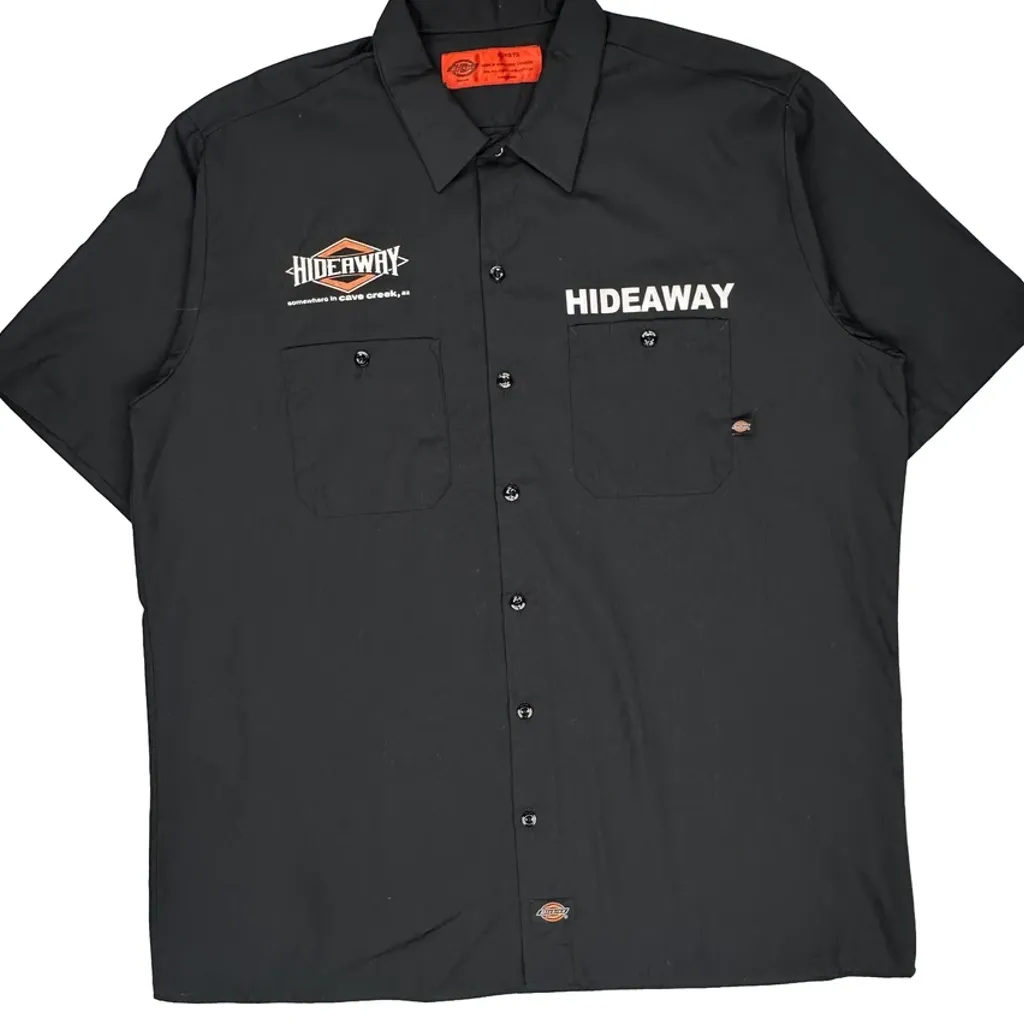Hideaway Dickies Short Sleeve Shirt - XL Black Polyester Blend - Image 5