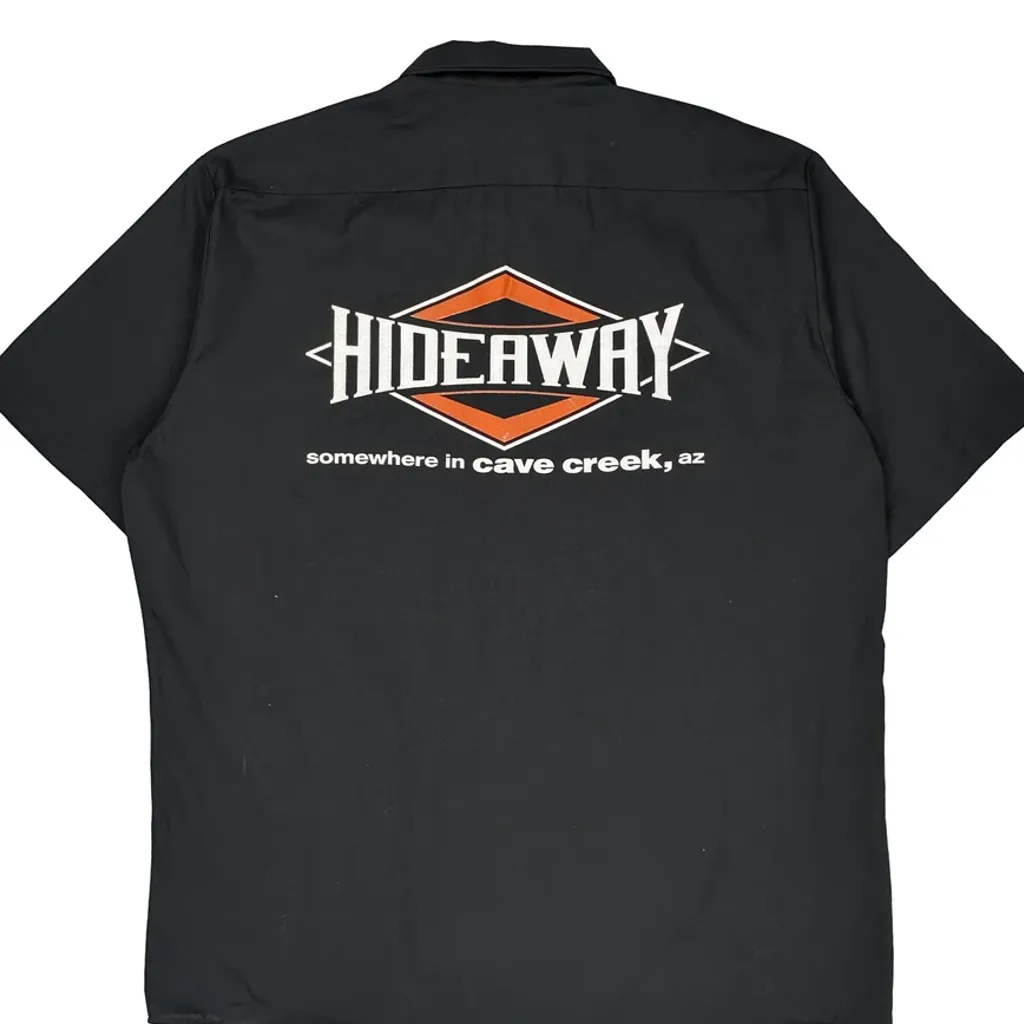 Hideaway Dickies Short Sleeve Shirt - XL Black Polyester Blend - Image 6