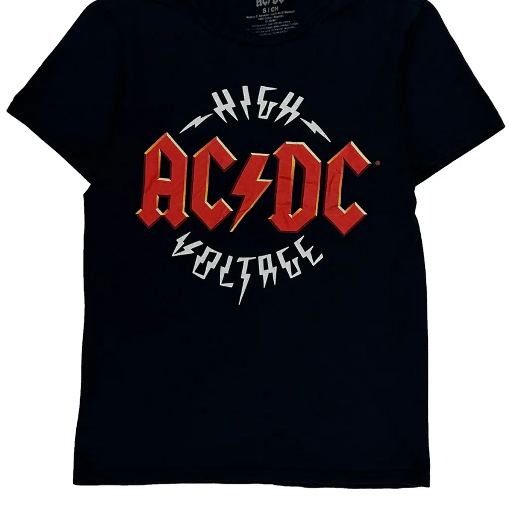 High Voltage Ac/Dc Band T-Shirt - Small Black Cotton - Image 4