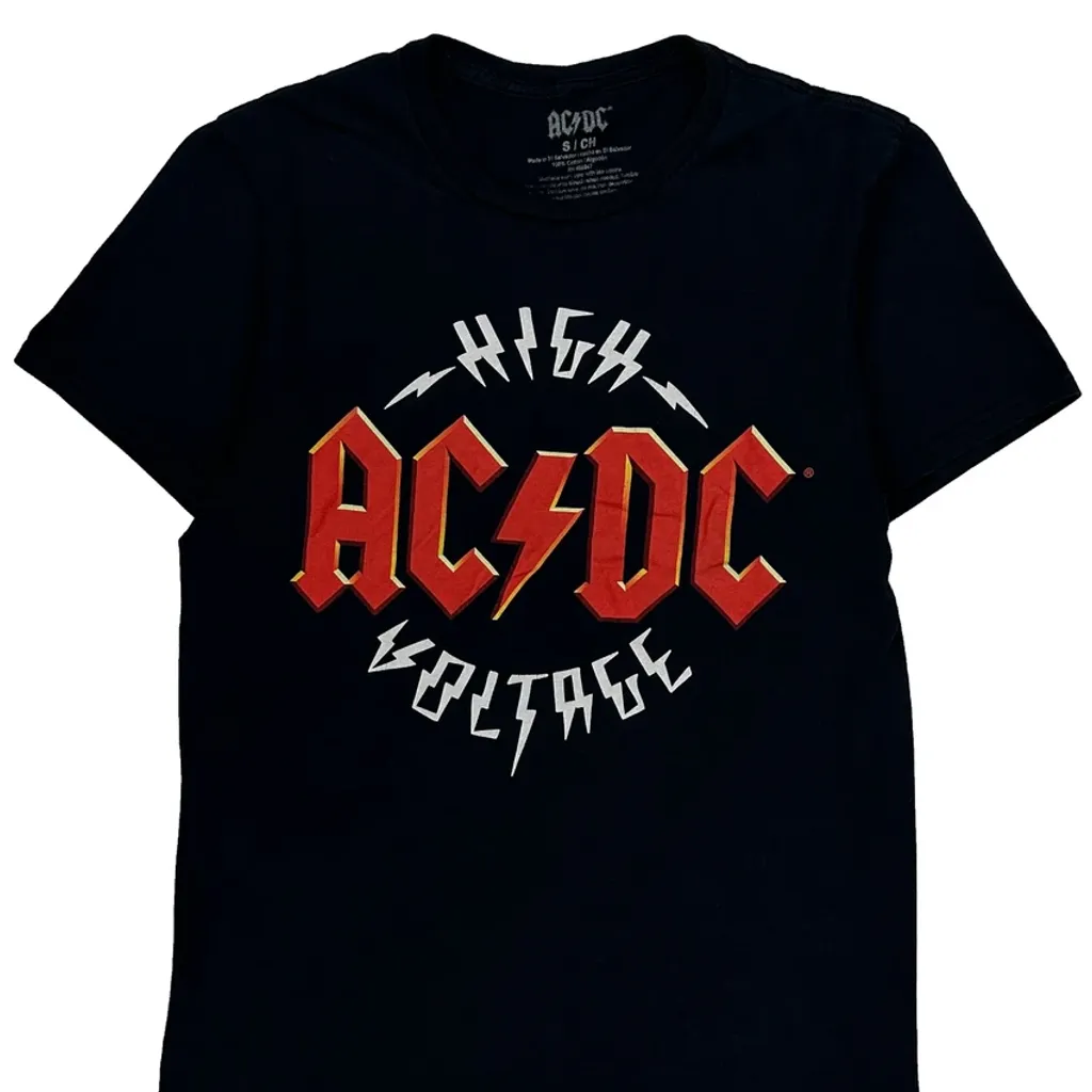 High Voltage Ac/Dc Band T-Shirt - Small Black Cotton - Image 5