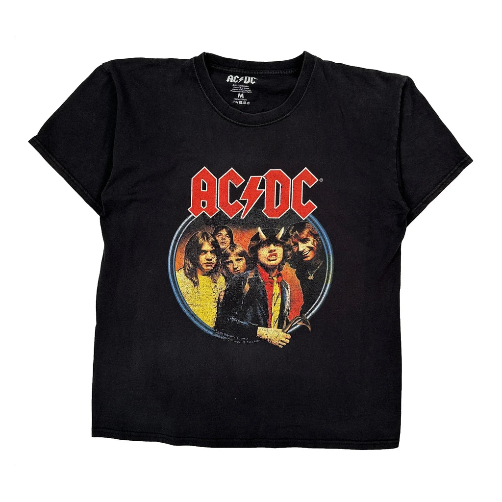 Highway To Hell North American Tour 1979 Ac/Dc Band T-Shirt - Medium Black Cotton