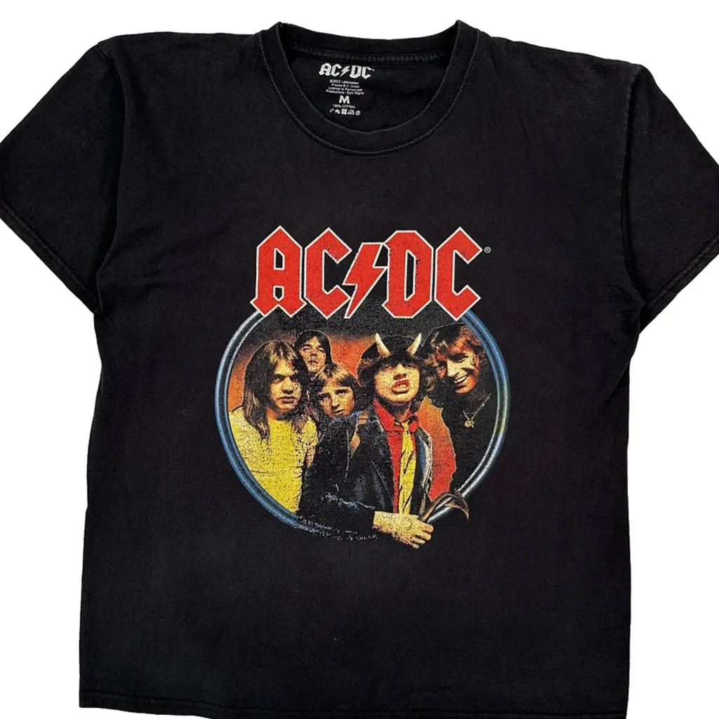 Highway To Hell North American Tour 1979 Ac/Dc Band T-Shirt - Medium Black Cotton - Image 4