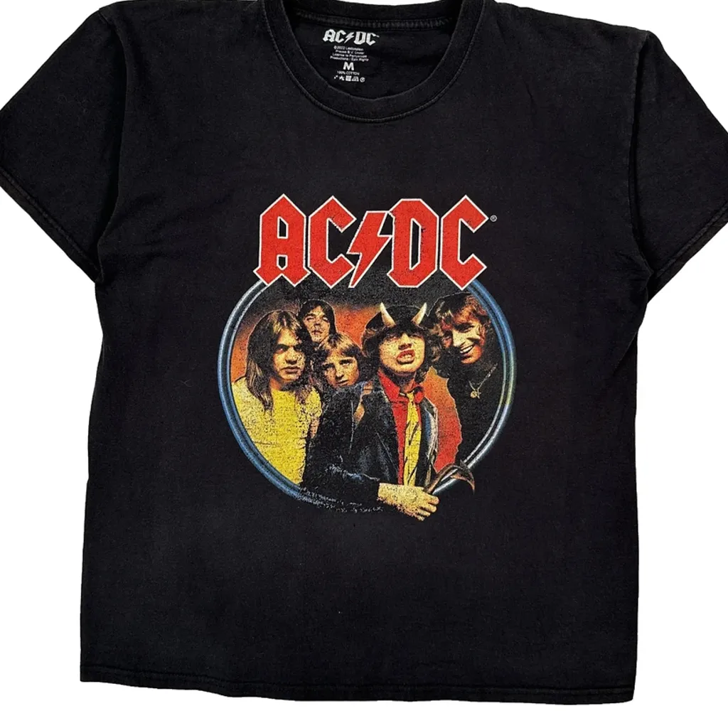 Highway To Hell North American Tour 1979 Ac/Dc Band T-Shirt - Medium Black Cotton - Image 5