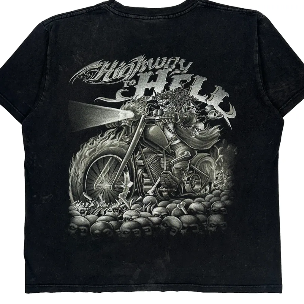 Highway To Hell Rockvolution Graphic T-Shirt - Large Black Cotton - Image 6