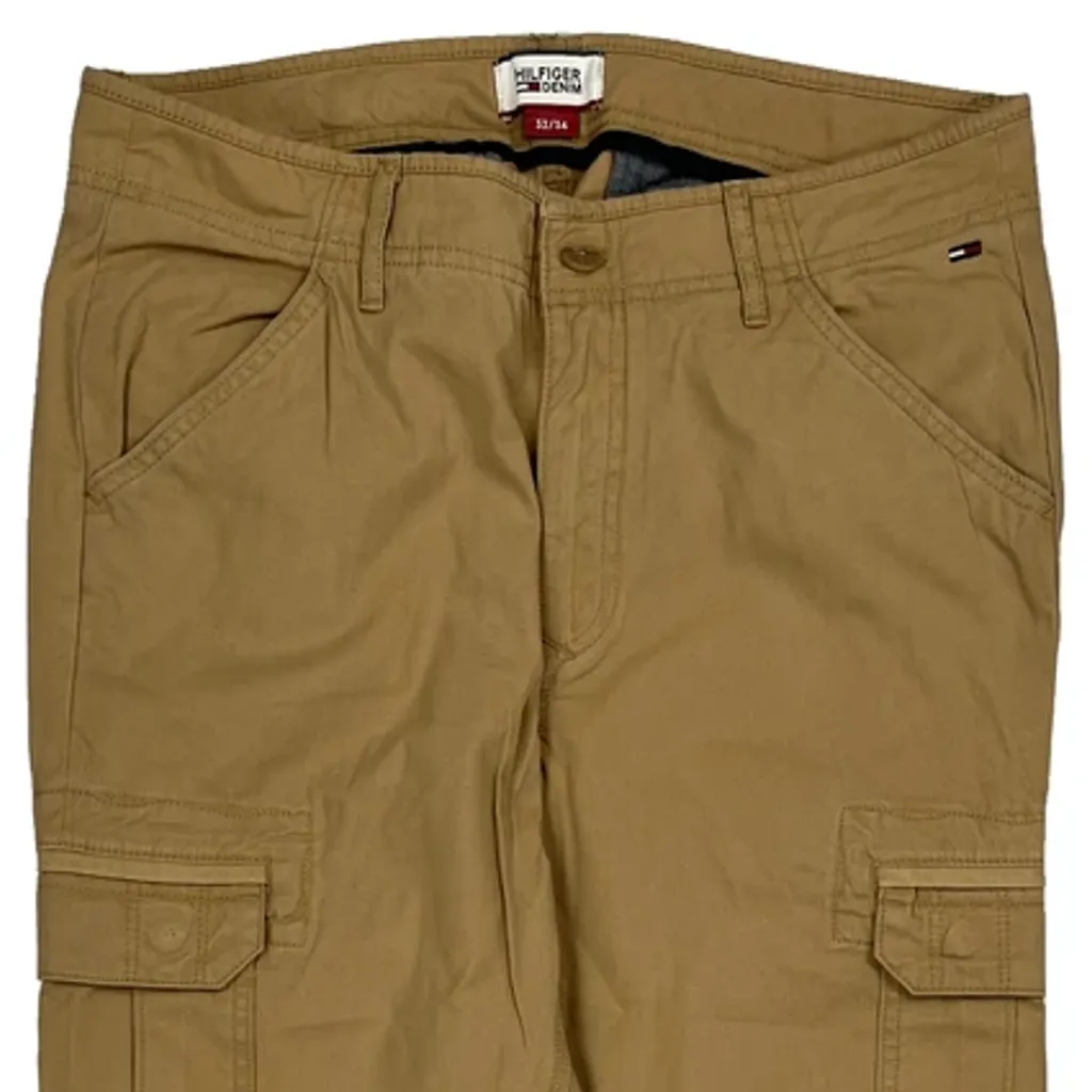 Hilfiger Denim Cargo Trousers - 32W 32L Khaki Cotton - Image 10
