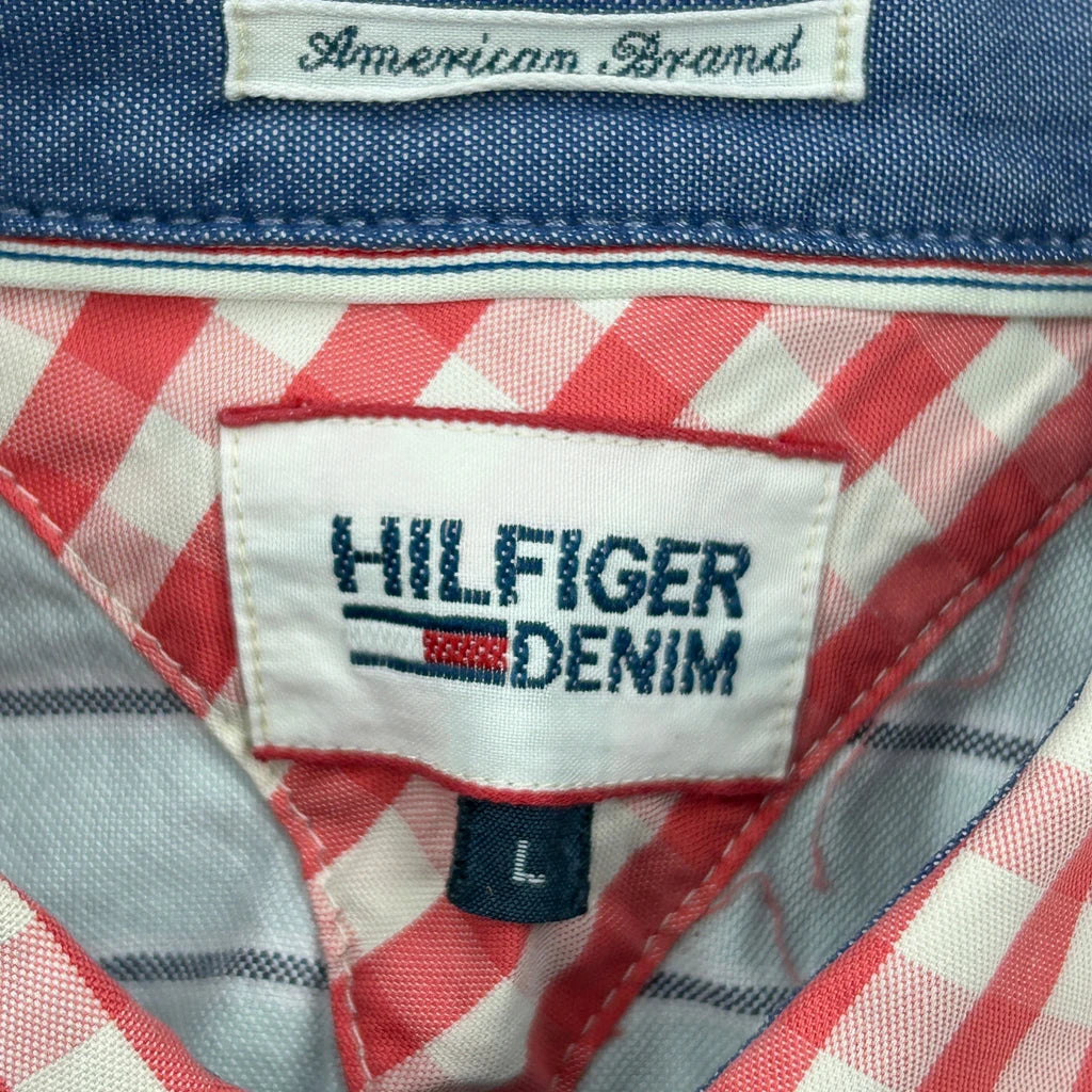 Hilfiger Denim Checked Shirt - Large Red Cotton - Image 3