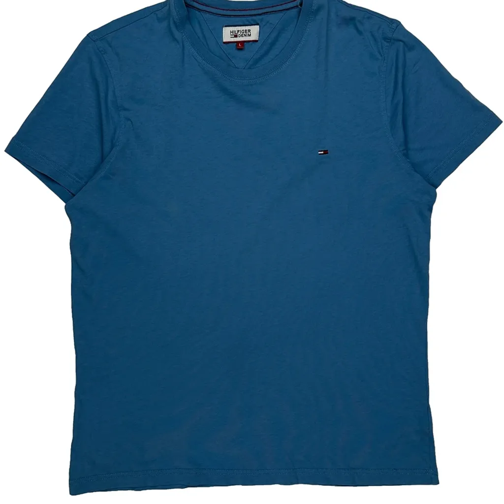 Hilfiger Denim T-Shirt - Large Blue Cotton - Image 4