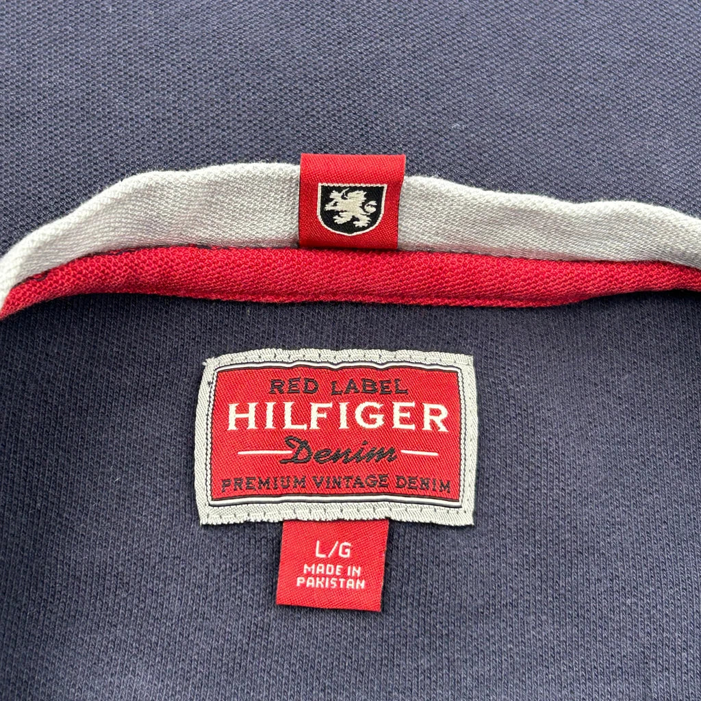Hilfiger Denim Striped T-Shirt - Large Navy Cotton - Image 3