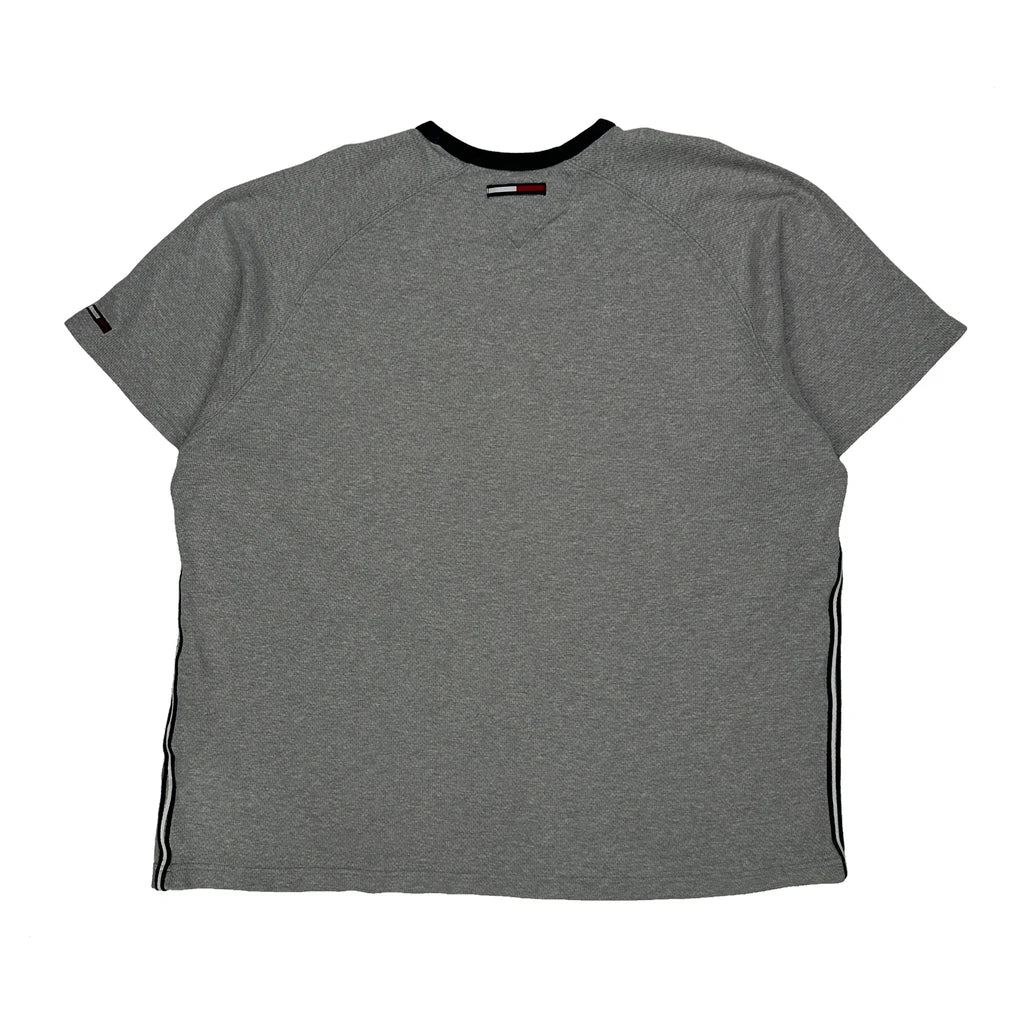 Hilfiger Spellout Tommy Jeans T-Shirt - XL Grey Cotton - Image 2