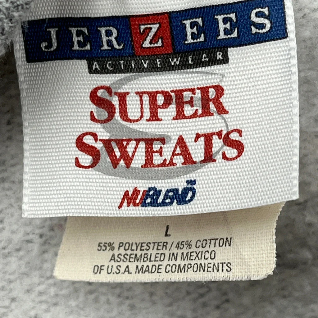 Hilltoppers Jerzees College Sweatshirt - Large Grey Polyester Blend - Image 3
