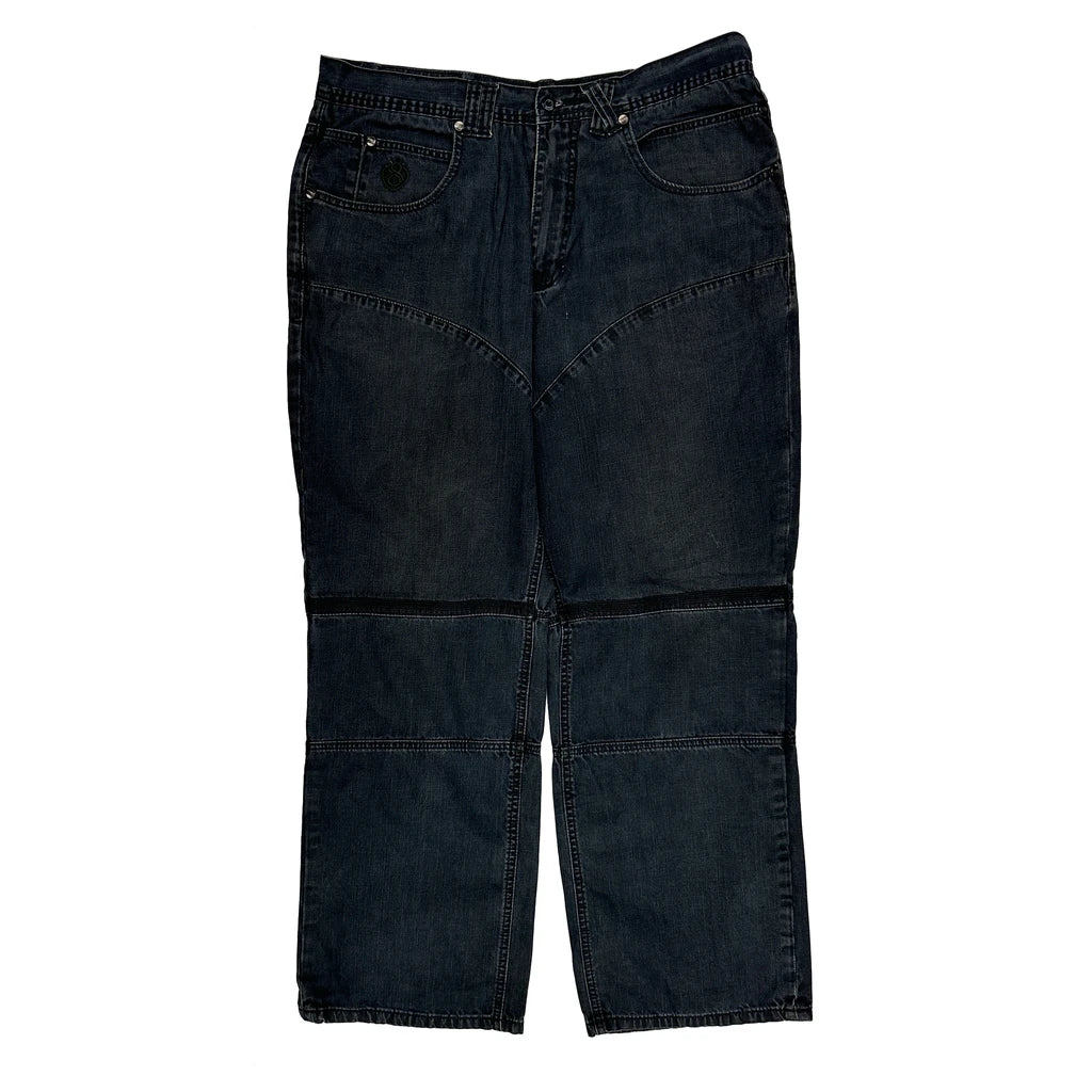 Hip Hop Eight 732 Cargo Jeans - 37W 30L Dark Wash Cotton - Image 2