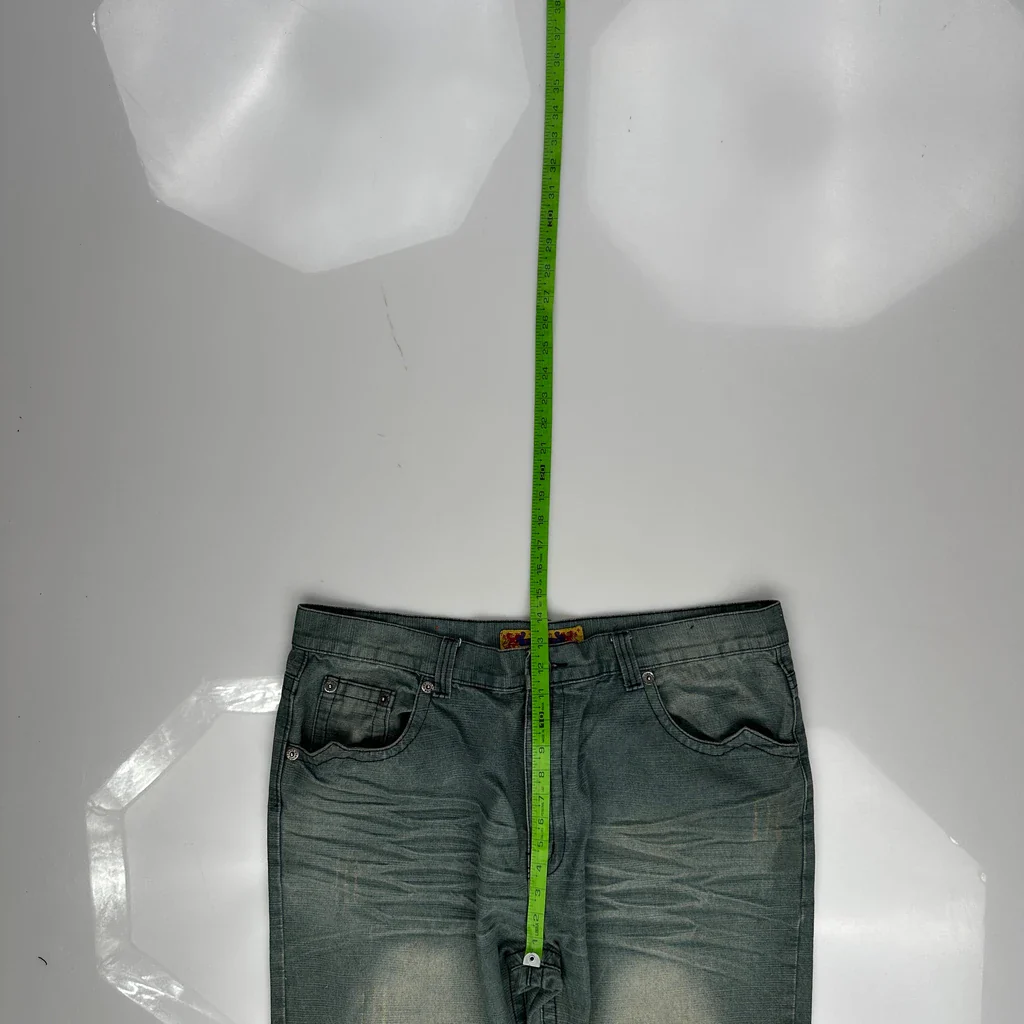 Hip Hop F.U.S.A.I. Jeans Graphic Jeans - 38W 29L Grey Cotton - Image 4
