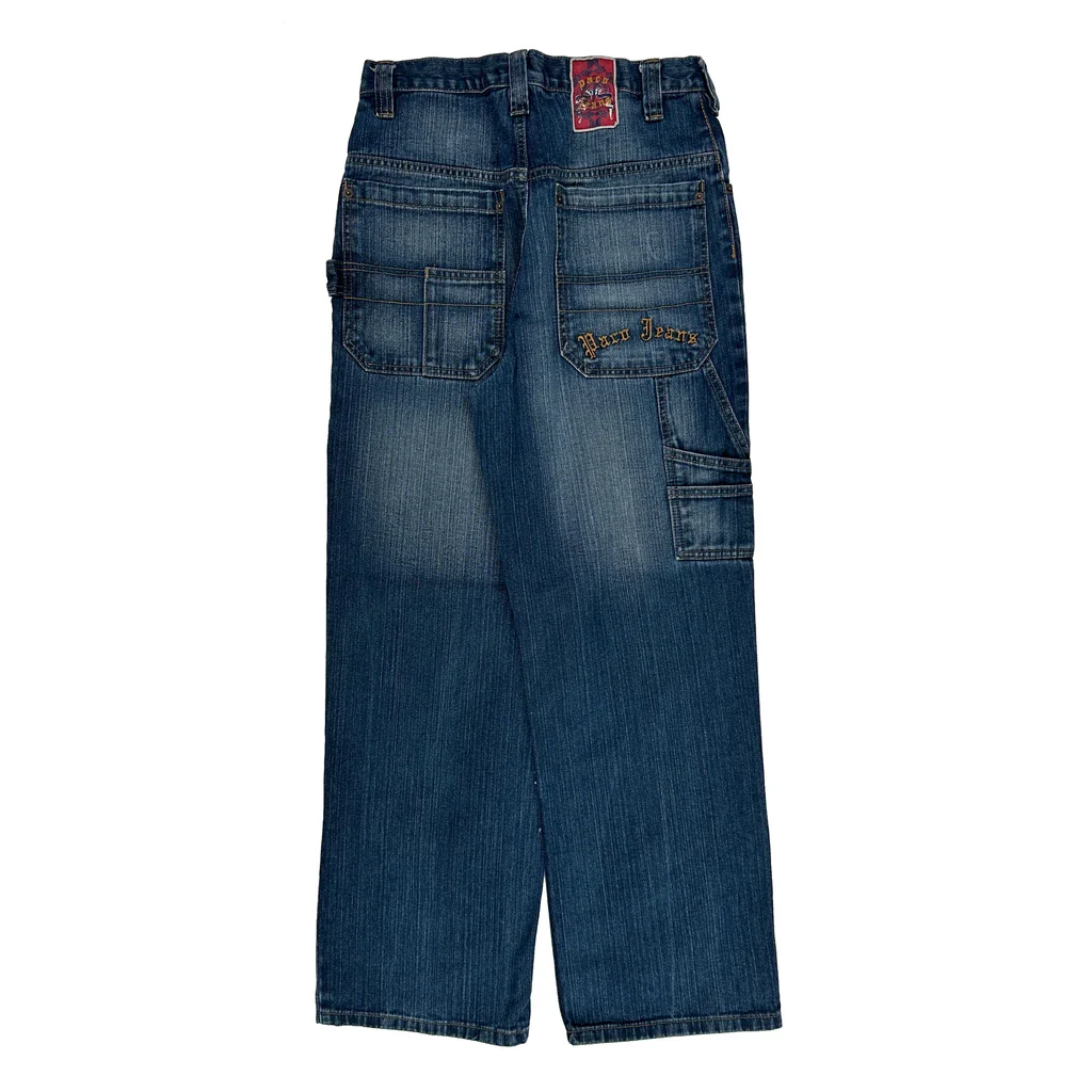 Hip Hop Paro Jeans Double Knee Jeans - 29W 30L Blue Cotton