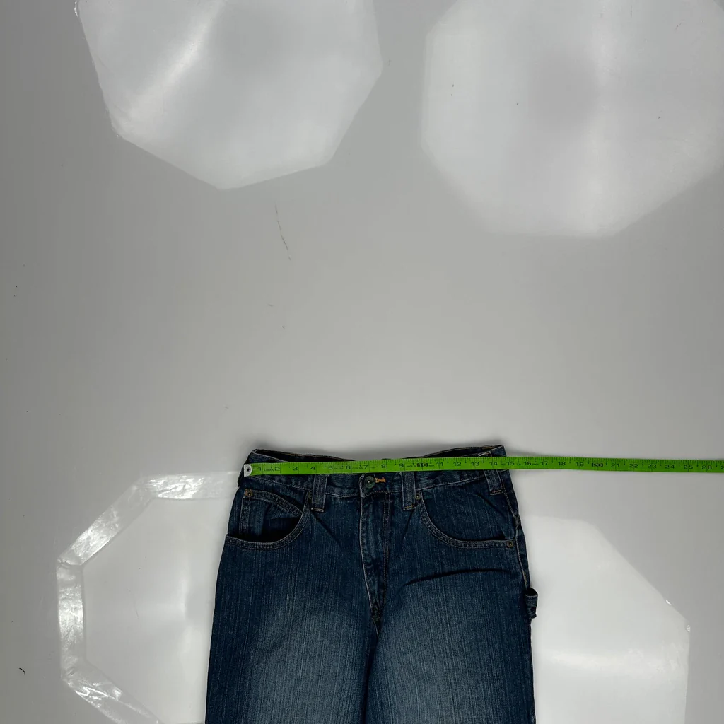 Hip Hop Paro Jeans Double Knee Jeans - 29W 30L Blue Cotton - Image 3