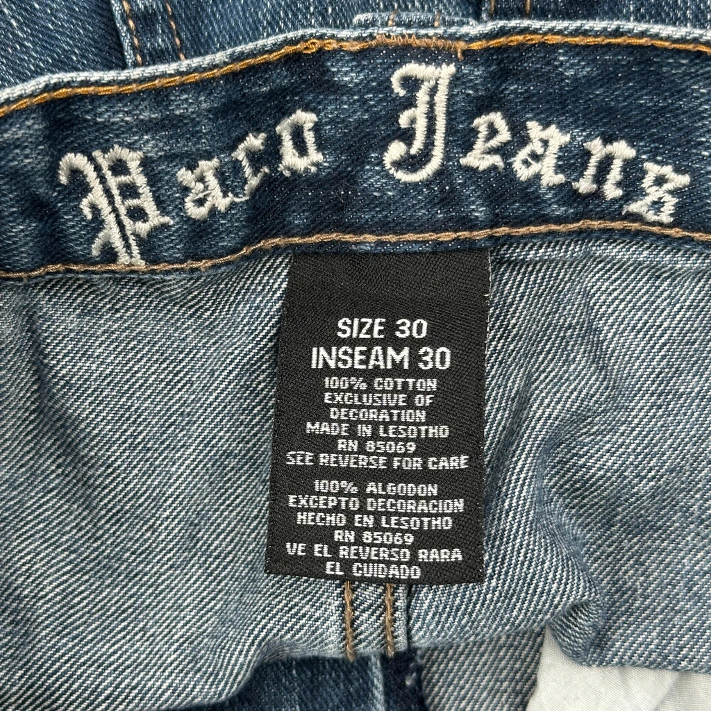 Hip Hop Paro Jeans Double Knee Jeans - 29W 30L Blue Cotton - Image 6