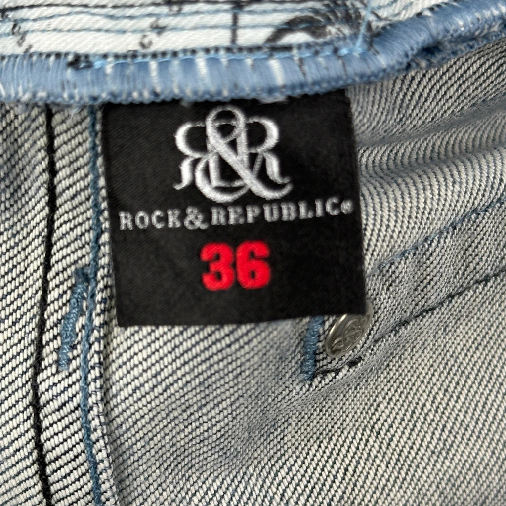 Hip Hop Rock & Republic Jeans - 36W 31L Blue Denim - Image 6