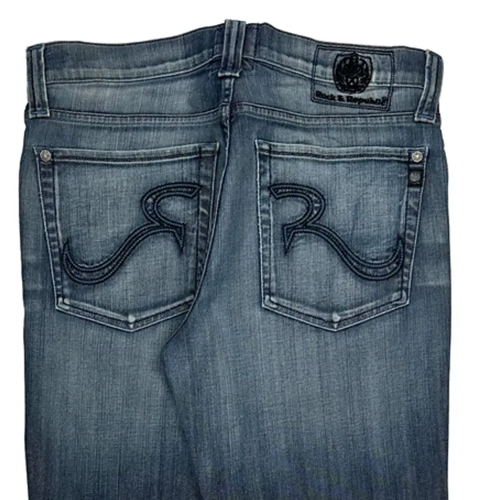 Hip Hop Rock & Republic Jeans - 36W 31L Blue Denim - Image 8