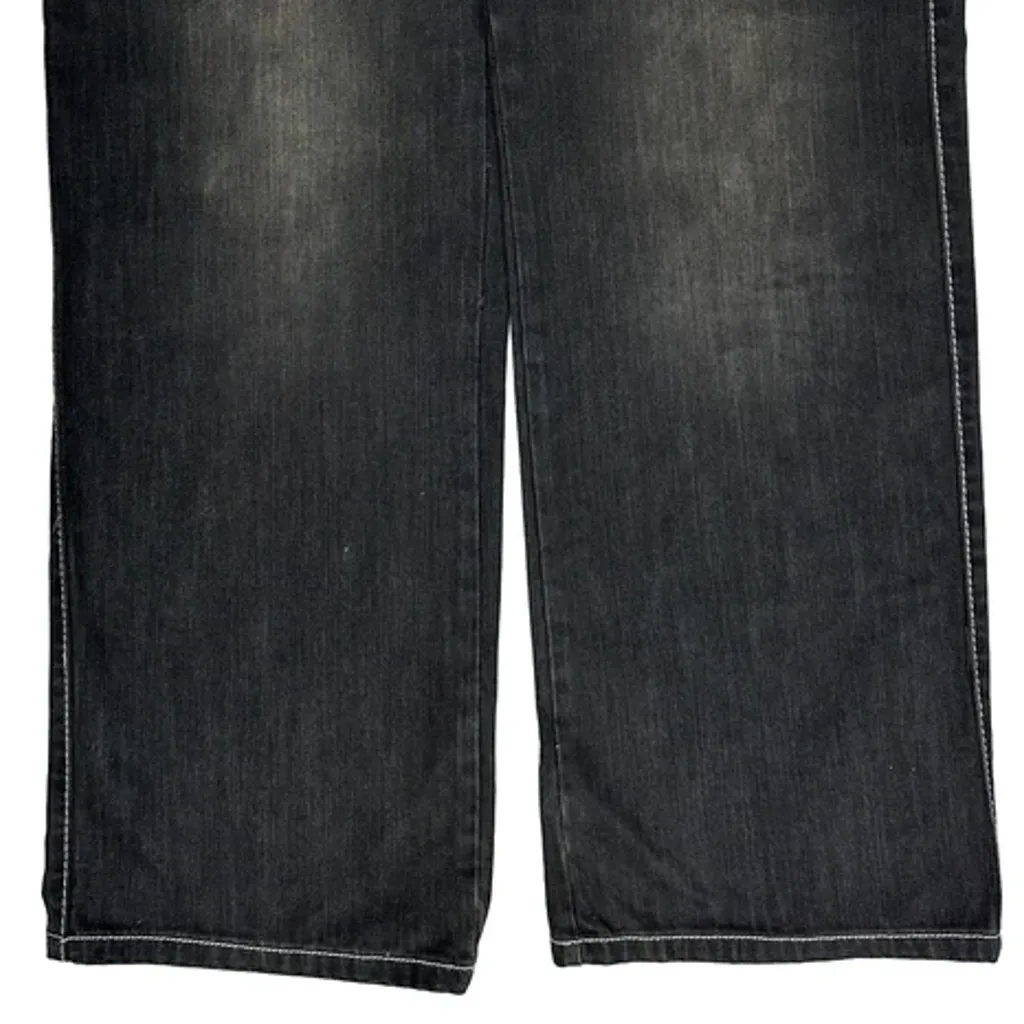 Hip Hop Rock & Roll Hall Of Fame Contrast Stitch Jeans - 40W 34L Black Cotton - Image 10
