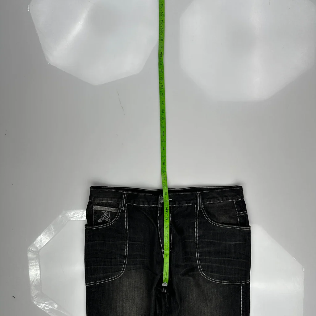 Hip Hop Rock & Roll Hall Of Fame Contrast Stitch Jeans - 40W 34L Black Cotton - Image 4