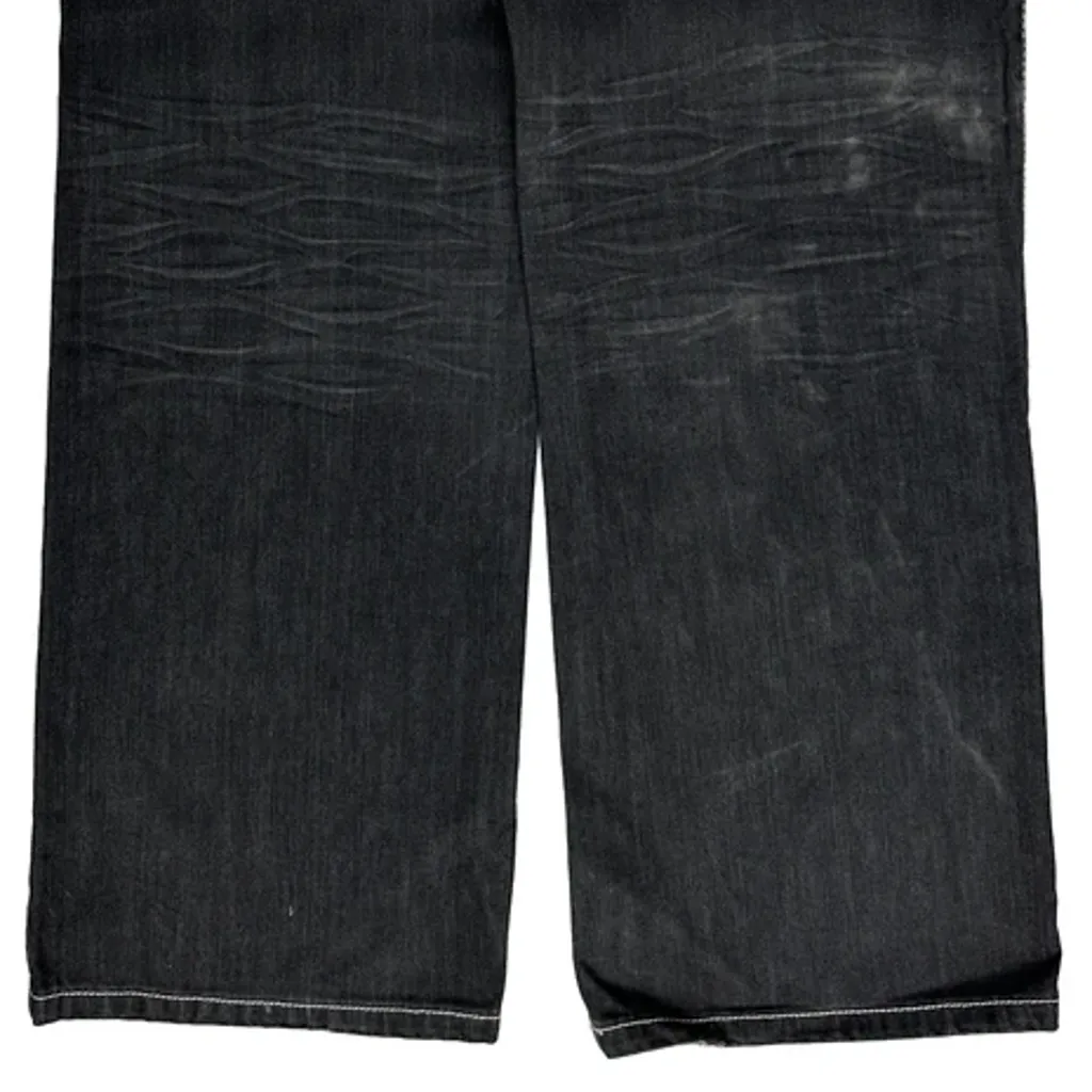 Hip Hop Rock & Roll Hall Of Fame Contrast Stitch Jeans - 40W 34L Black Cotton - Image 8