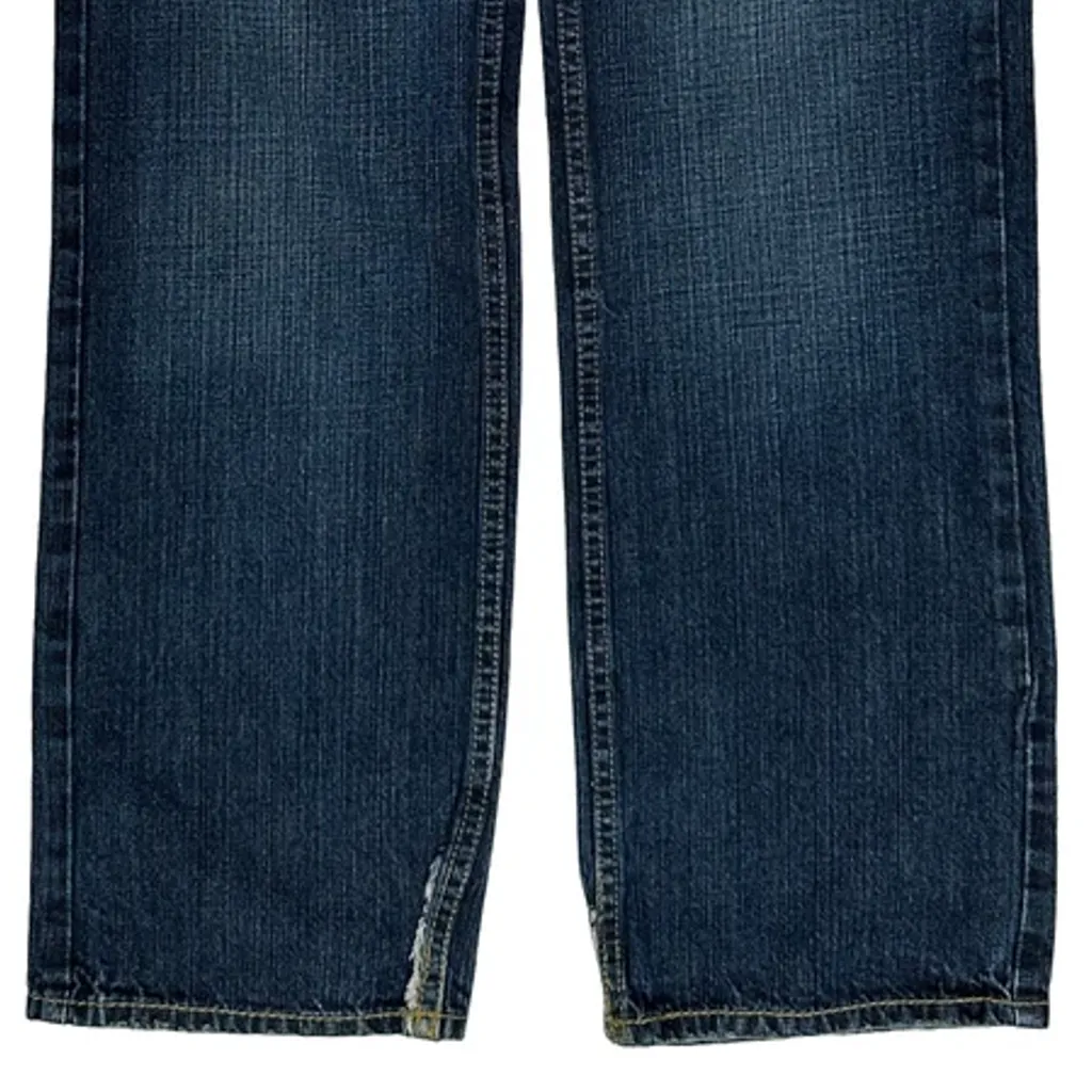 Hip Hop Unbranded Contrast Stitch Jeans - 29W 32L Blue Cotton - Image 10
