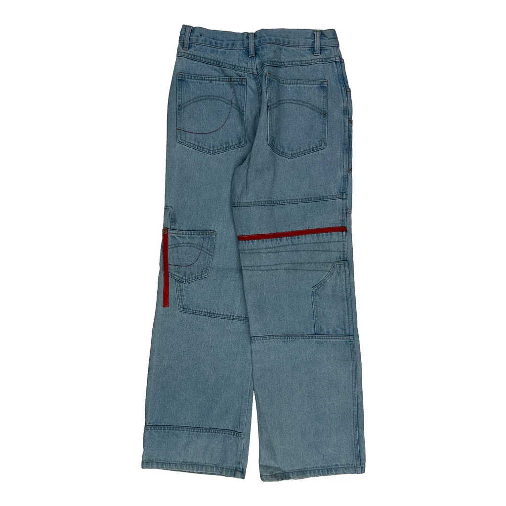 Hip Hop Urbanxs Cargo Jeans - 26W 29L Light Wash Cotton