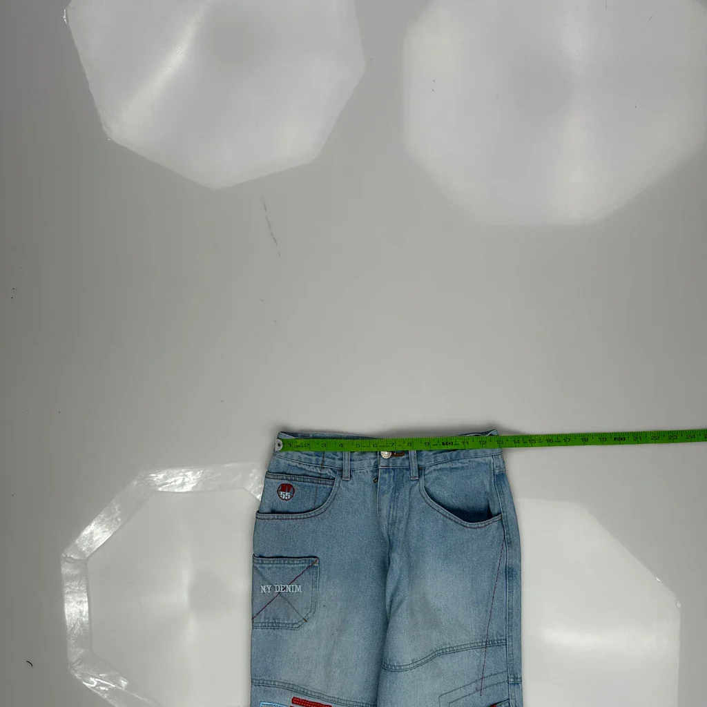 Hip Hop Urbanxs Cargo Jeans - 26W 29L Light Wash Cotton - Image 3