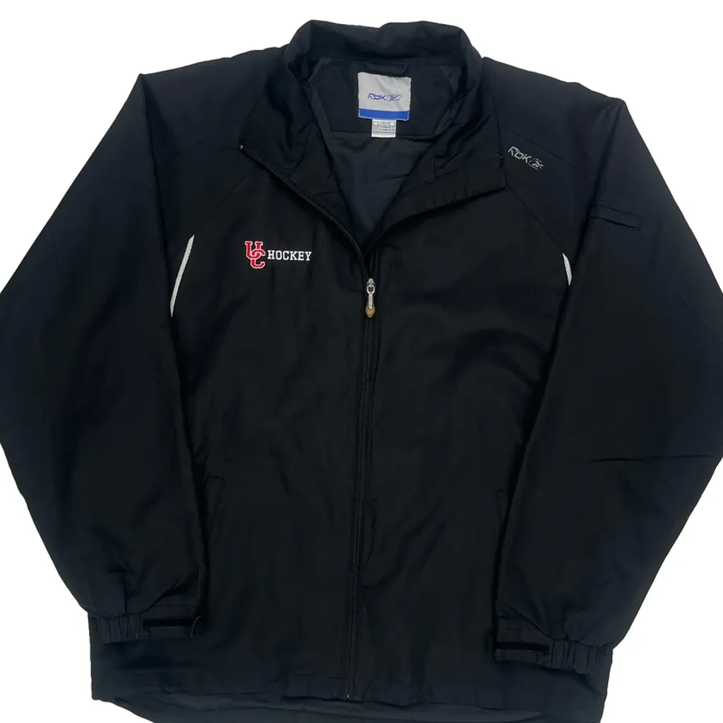 Hockey Reebok Jacket - Large Black Polyester - Image 5
