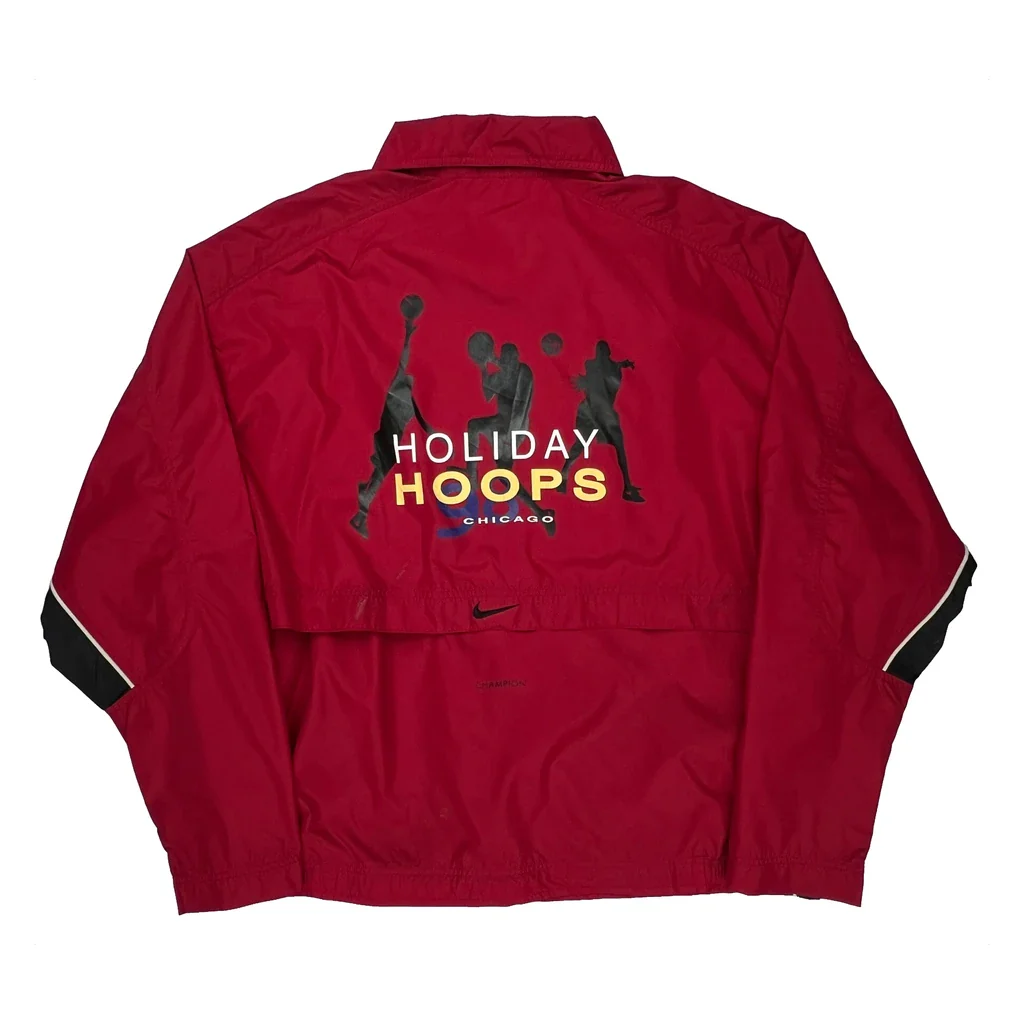Holiday Hoops Chicago Nike Graphic Windbreaker - 2XL Red Polyester - Image 2