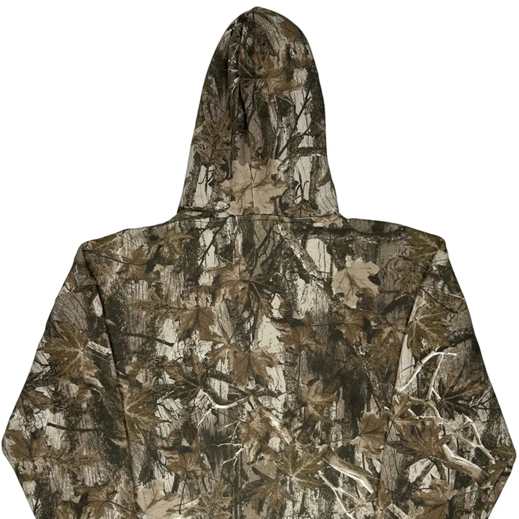 Hollister Camo Hoodie - Large Green Cotton Blend - Image 6