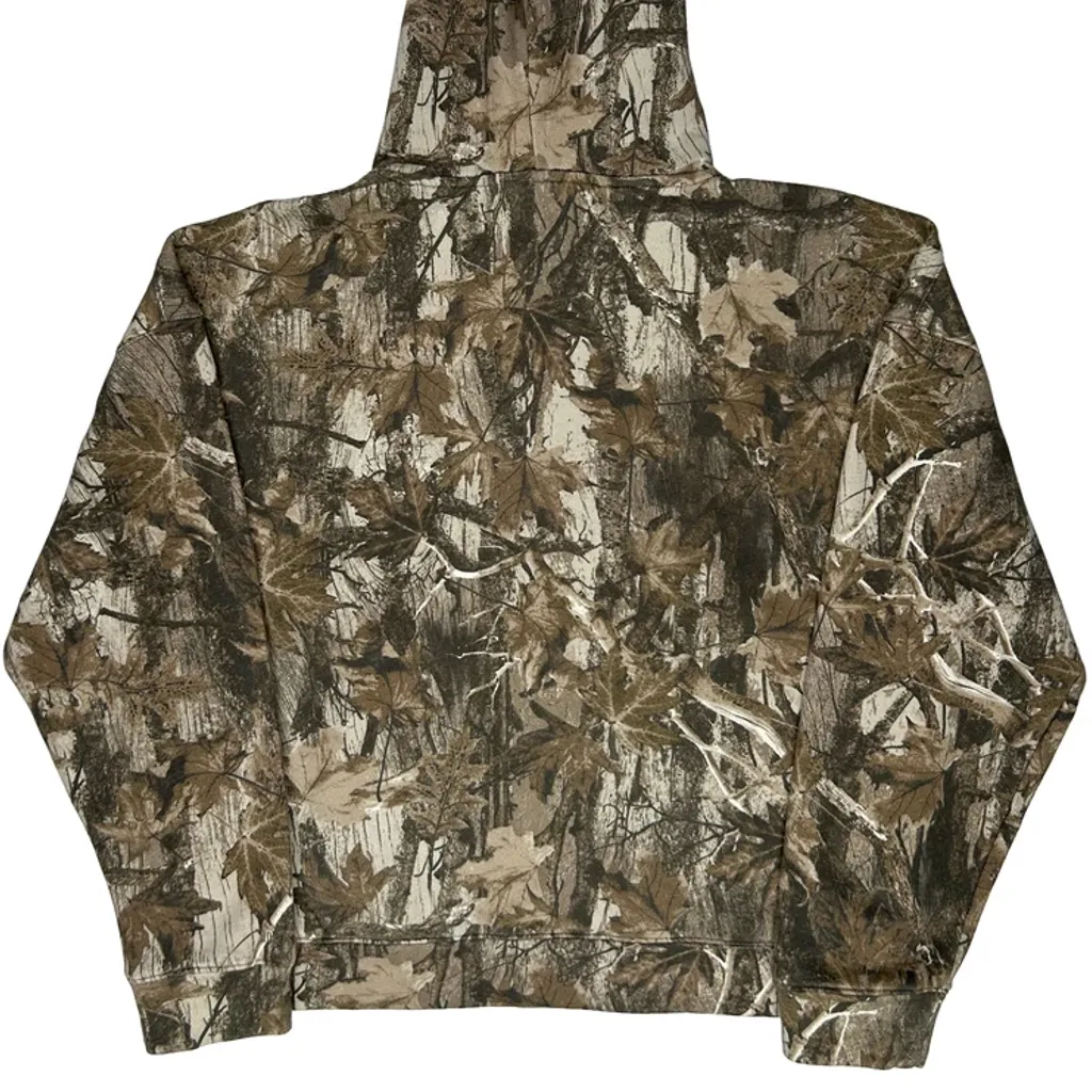 Hollister Camo Hoodie - Large Green Cotton Blend - Image 7