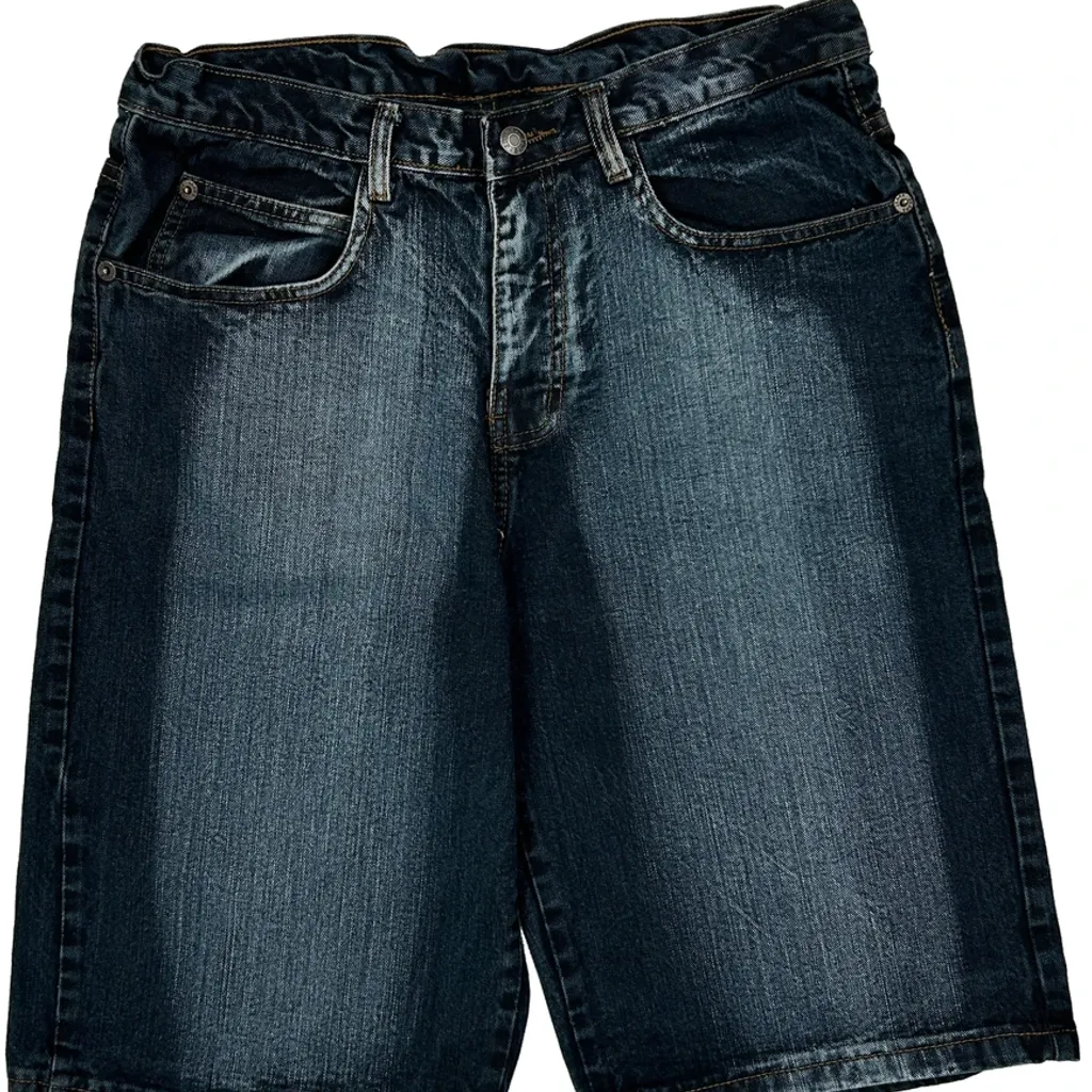 Honcbo Jeans Baggy Denim Shorts - 32W 12L Dark Wash Denim - Image 9