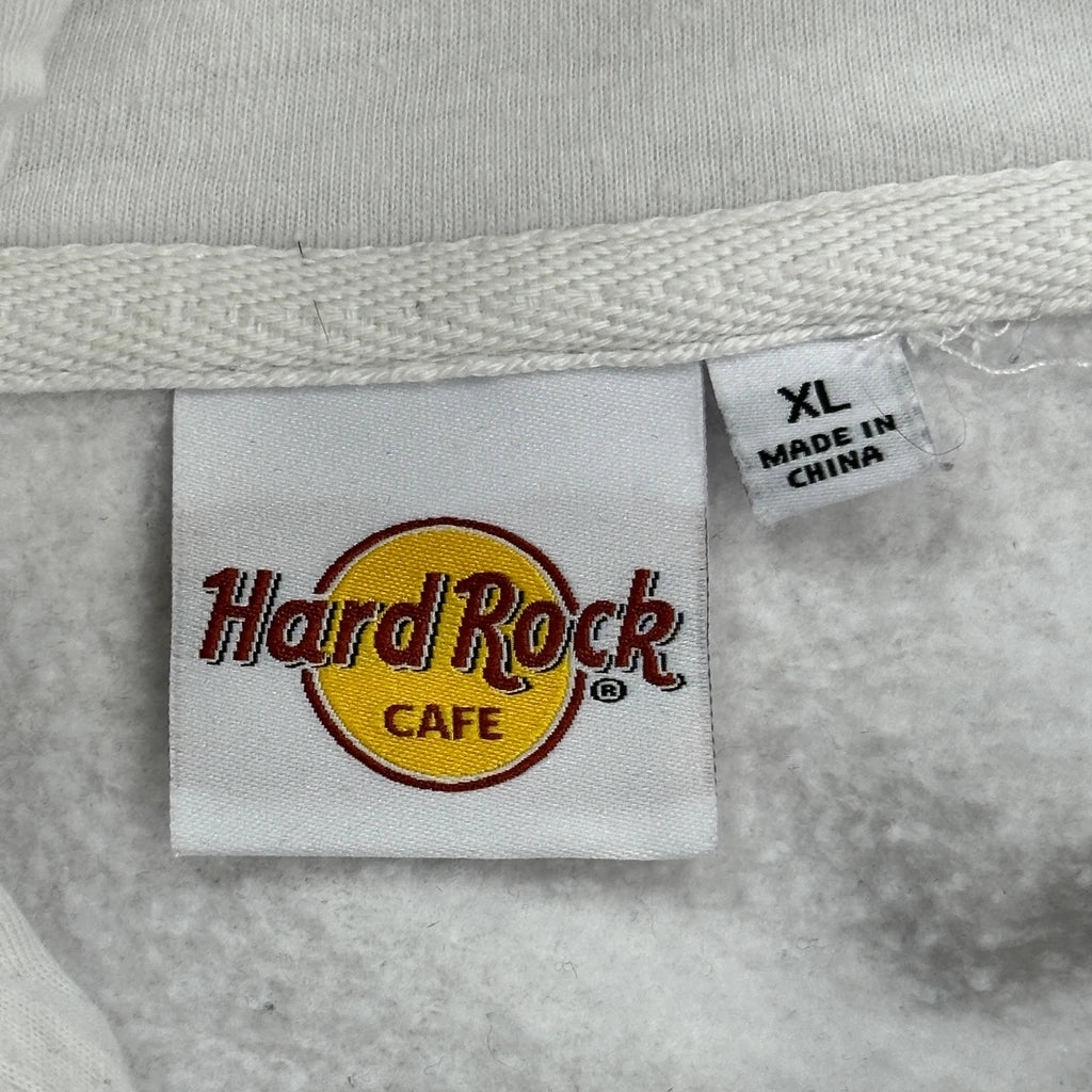 Honolulu Hard Rock Cafe Graphic Hoodie - XL White Cotton - Image 3