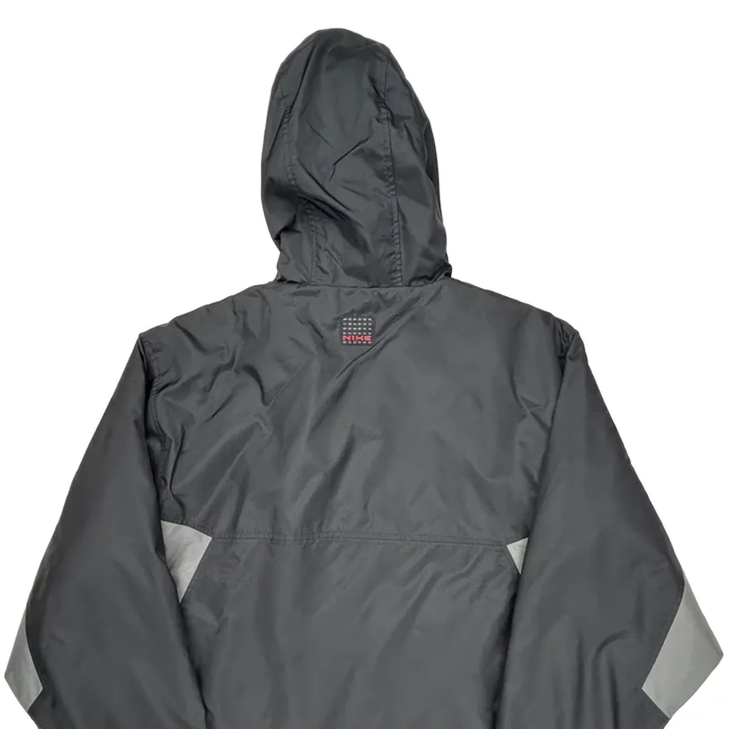 Hooded Nike Jacket - Large Black Polyester - Image 6