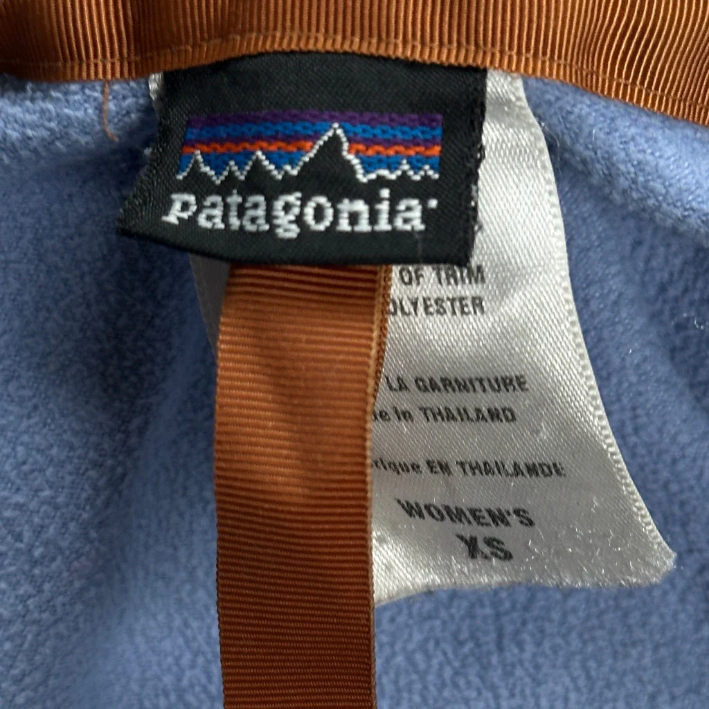 Hoodie Patagonia Fleece - XS Blue Polyester - Image 3
