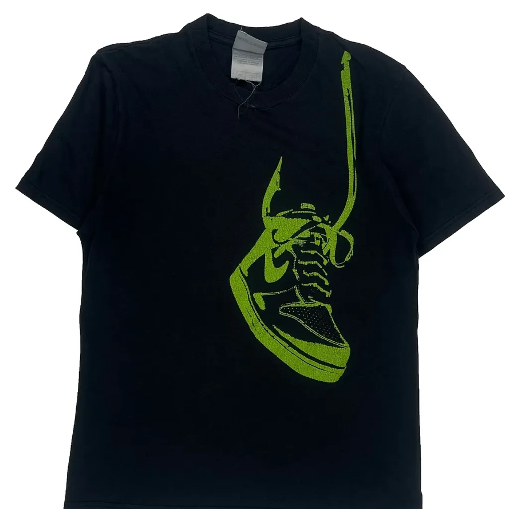 Hooked On Dunks Nike Graphic T-Shirt - Small Black Cotton - Image 4