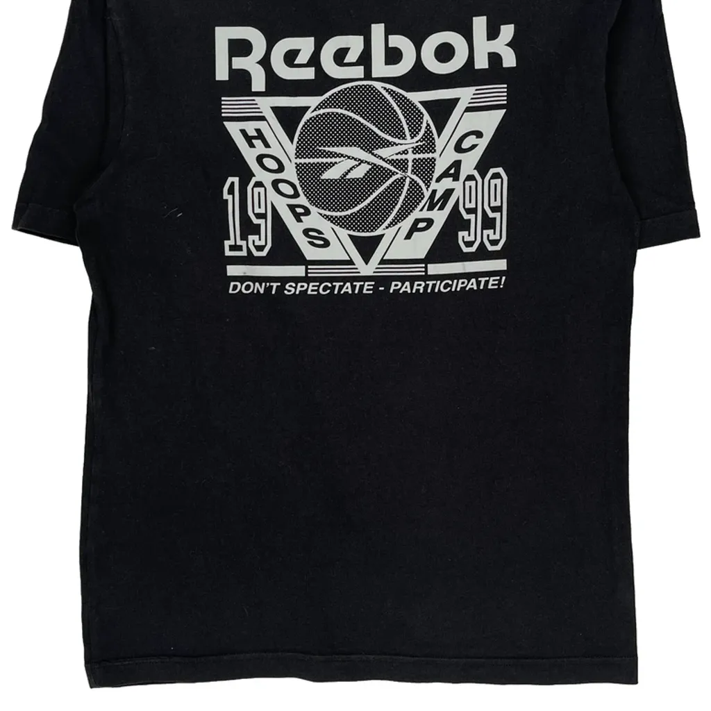 Hoops Camp 1999 Reebok Graphic T-Shirt - Medium Black Cotton - Image 7