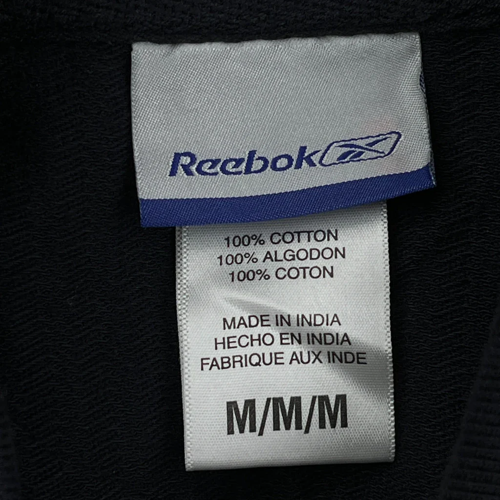 Horseshoe Logo Reebok Polo Shirt - Medium Black Cotton - Image 3