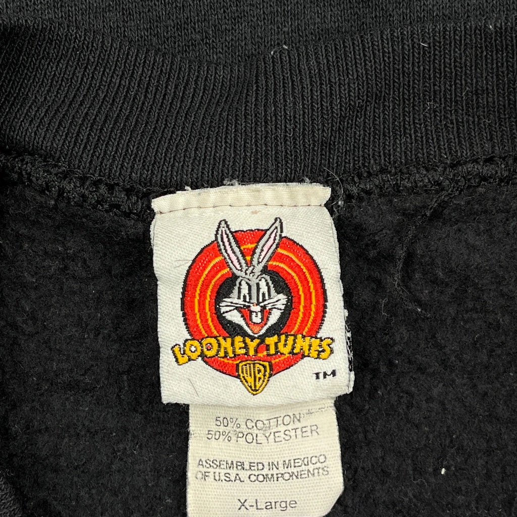 Hot Rod Looney Tunes Taz Graphic Sweatshirt - XL Black Cotton Blend - Image 3