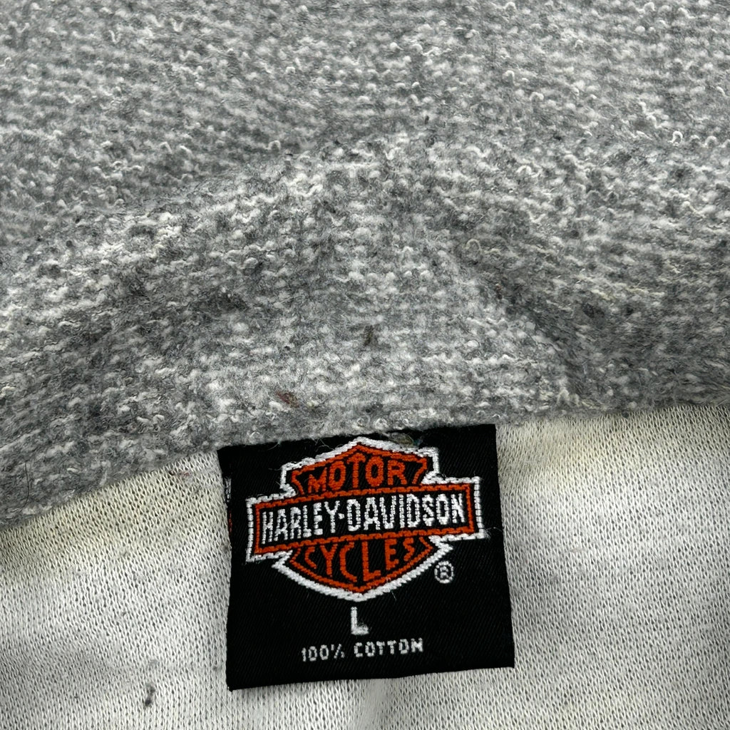House Of Harley Davidson 1/4 Zip - Large Grey Cotton - Image 3