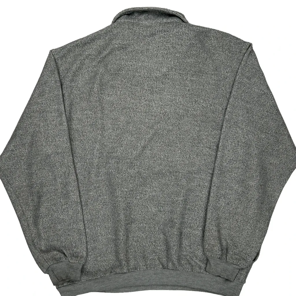 House Of Harley Davidson 1/4 Zip - Large Grey Cotton - Image 6
